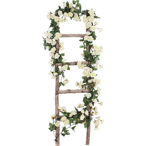 (2 par paquet) Guirlande de roses artificielles rouge coucher de soleil, décoration murale, articles de jardinage, 69 têtes de roses en soie (rose d'automne) (L'image présente 2 effets différents) (1/5)