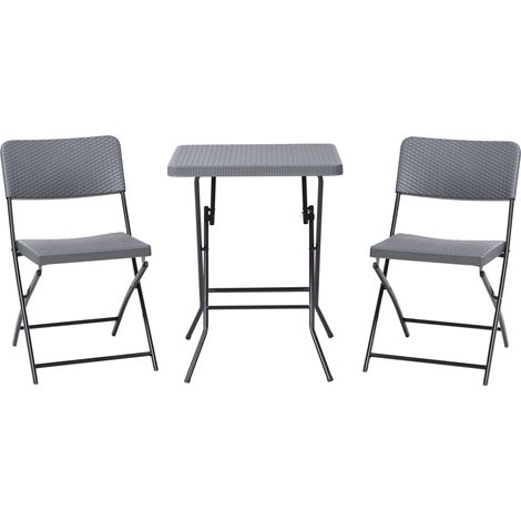 Bistro Set klappbar TRAPPETO Grau