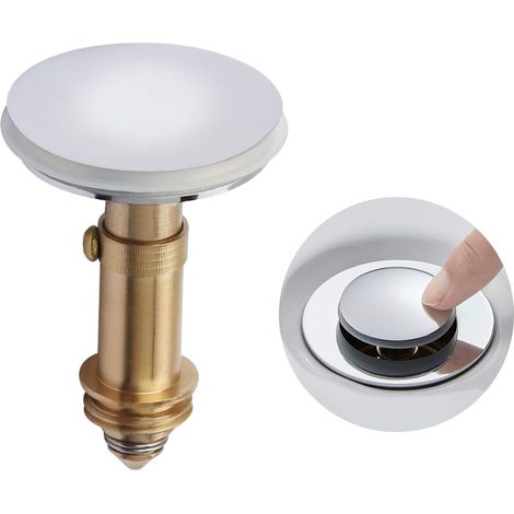 1 Bonde click-clac, laiton massif chromé, mécanisme à ressort, étanchéité parfaite, pour évier salle de bain cuisine (1/5)