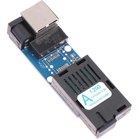 Convertisseur de média fibre optique mini Gigabit 10/100/1000 Mbps monomode 3 km, port UPC/SC, style A (1/5)