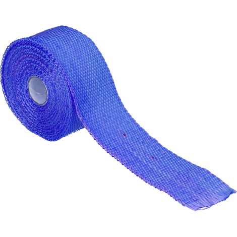 Ruban isolant haute température 5m fibre de verre inox pour échappement voiture moto avec attaches métalliques bleu