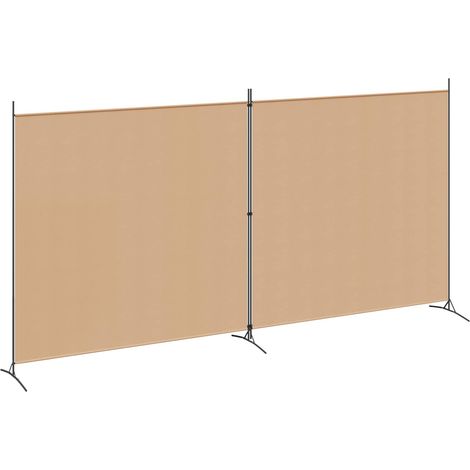 Paravent à 2 panneaux Beige 348 x 180 cm Tissu vidaXL