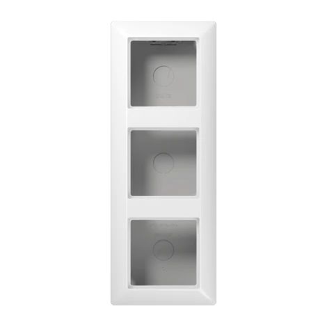 Jung Calotta a incasso 3 posti, AS 500 Aufputz, Duroplast, bianco alpino, montaggio verticale e orizzontale AS 583 A WW
