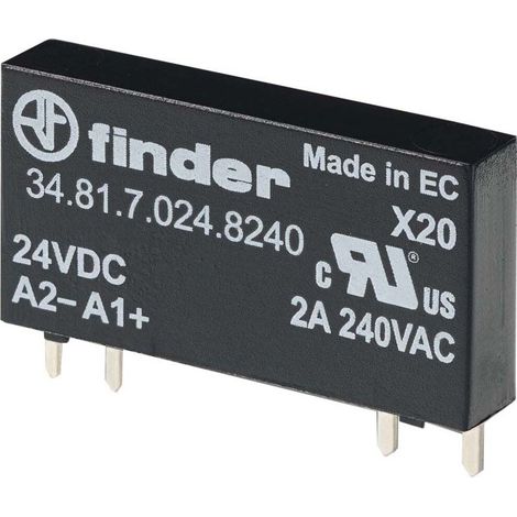 Finder Steck-/Print-Relais E:24VDC,A:2A/230VAC 34.81.7.024.8240