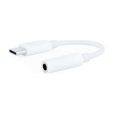 Adaptador USB-C a Jack 3.5 mm NANOCABLE 10.24.1205-W Blanco (1 unidad) (1/4)