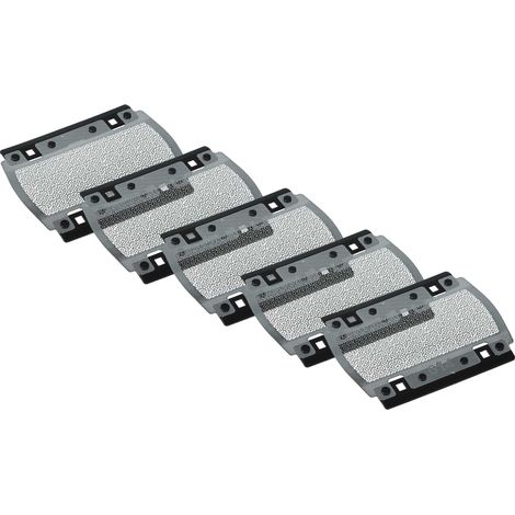 vhbw 5x Scherblatt kompatibel mit Braun 370, 350, 375, Pocketgo Twist E-Razor, 5614, 5615, P10, 355 Rasierer Schwarz Silber