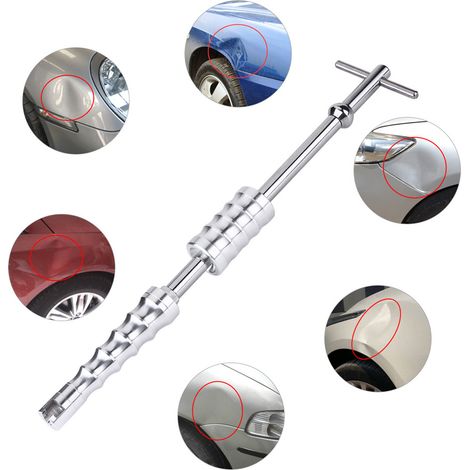 Ensemble d'outils de réparation de bosses de voiture : clé de traction de type T 2 en 1 + 20 vis de levier (extracteur de type T M12). (1/4)