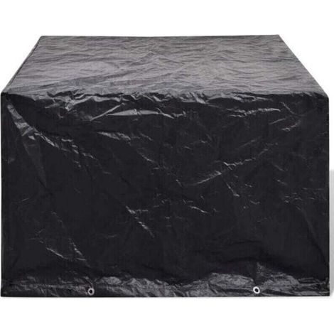 Crezuo Gartenmöbelabdeckung mit 8 Ösen, 113 x 113 x 73 cm