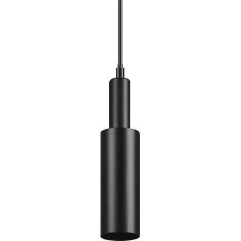 OSRAM Suspension cylindrique sur rail avec culot GU10 en acier noir, protection IP20, pour cuisine et salon (1/4)