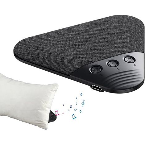 Altoparlante sotto il cuscino, altoparlante Bluetooth per cuscino, mini ausilio per il sonno con rumore bianco, ausilio per il sonno wireless con rumore bianco e (1/4)