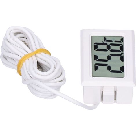 Thermomètre Numérique, FY13001 -50-110 , Mini Instrument de Mesure de Température électronique Filaire LCD, Thermomètre Numérique sans Fil(blanc),thermostat