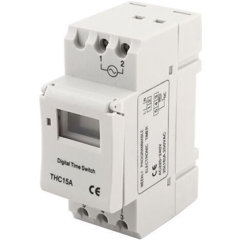 THC15A 220240VAC 20A DIN Rail Programmable Digital Timer Switch (1/5)