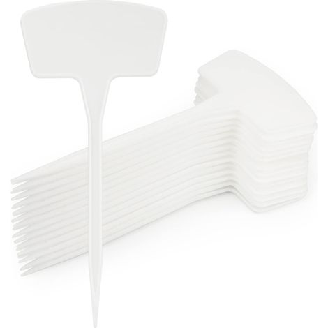 CSPARKV 30 piezas 26,5 cm etiquetas para plantas, etiquetas para jardín al aire libre, etiquetas grandes de plástico para huertos, etiquetas para plántulas - blanco