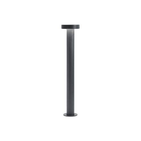 Tabouret - Borne de jardin LED 12W, IP65, 960 lm, H. 60 cm, 3000K, aluminium peint, borne extérieure, anthracite - Perenz