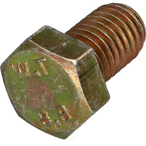 Vis métaux Tête hexagonale TH M12X20 Classe 8.8 Bichromaté