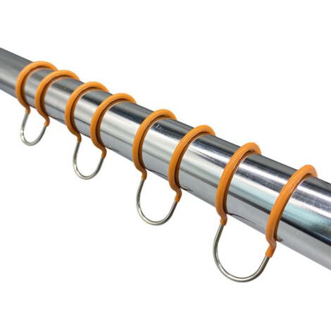 QORVA-Lot de 10 crochets de suspension coupe-vent, antidérapants pour cintres de séchoir(convient aux tubes ronds de 26 à 28 mm de diamètre)