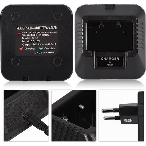Chargeur de bureau et adaptateur secteur pour talkie-walkie Baofeng UV-5R 5RA 5RE (UE)