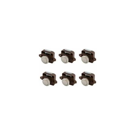 ZVD-Chrome Bouton Poussoir Catch Serrure de Meuble à Bouton Poussoir Sans Clé Verrouillage Lot de 6 Idéal pour RV, Voiture, Camping, Caravane, Bateau - Crezuo (1/4)