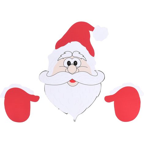 Ej.Life Weihnachtsmann mit doppelseitig klebender Wand, Weihnachts-Rentier-Zaundekoration (30 x 21 x 2,80) (1/5)