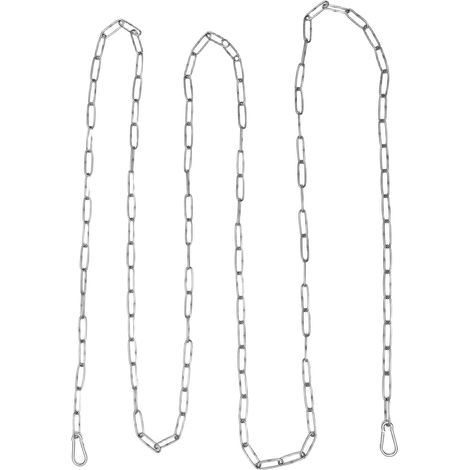 Chaîne en acier inoxydable de 3 mm x 4 mètres avec maillons et fermoirs fixes, résistante aux (1/5)