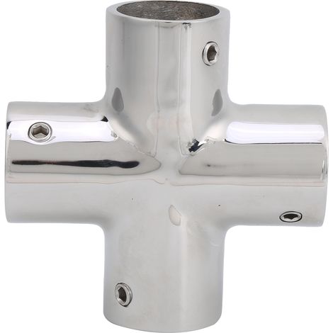 MJS015 Croix de Raccordement en Acier Inoxydable à Souder Bout à Bout, Accessoire Bateau 25MM (1/5)