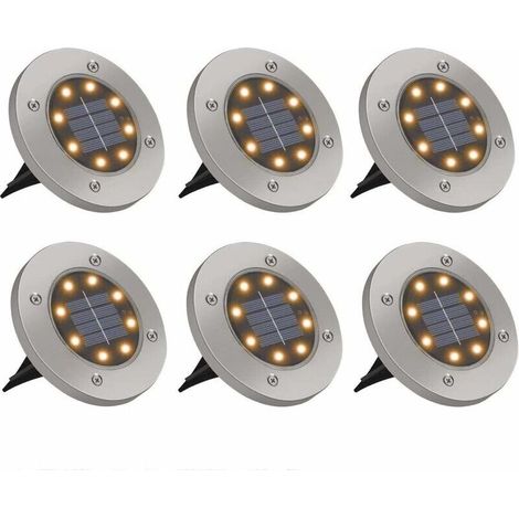 EASYCOMFORT 6 pièces parc extérieur led lampes souterraines solaires cour jardin nouvelles lumières solaires de pelouse (1/5)