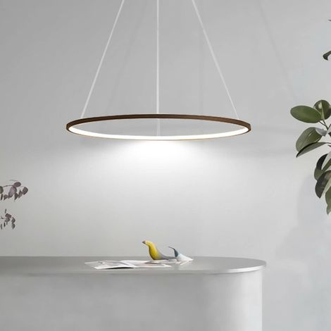 60cm LED Kaffee Pendelleuchte Ring 3 Farben Runde Hängelampe Esszimmerlampe 34W (1/5)