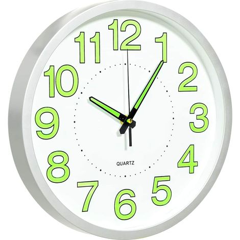 vidaXL Reloj de pared luminoso blanco 30 cm (1/2)