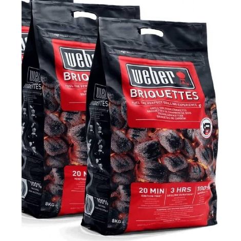 KIT 2 SACCHI di Bricchetti Weber da 8kg