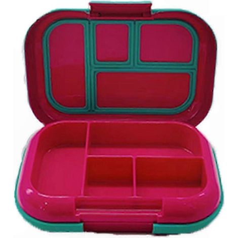 Auslaufsichere Bento-Lunchbox mit 4 Fächern und herausnehmbarem Kühlakku für Kinder unterwegs (1/5)