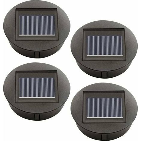 Lot de 4 lampes solaires de rechange avec ampoules LED, remplacement des lampes solaires supérieures, couvercle de lanterne de panneau solaire LED pour lanterne de jardin suspendue extérieure, T-Bold (1/5)
