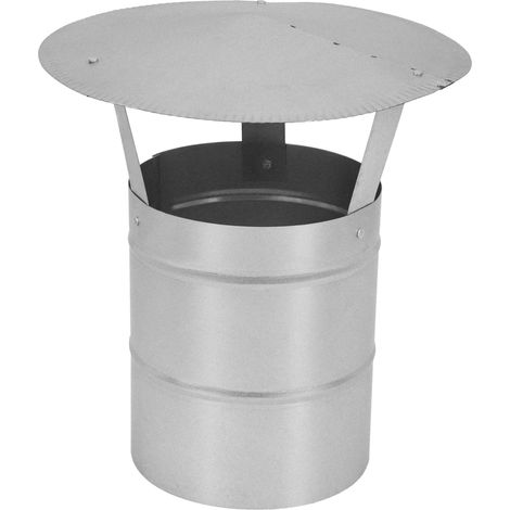 KOTARBAU® Chapeau de Cheminée - Acier Galvanisé - ø 180 mm - Argent - Chapeau Cheminée Anti Pluie - Résistant à la Corrosion - Installation Facile - Design Moderne (1/5)