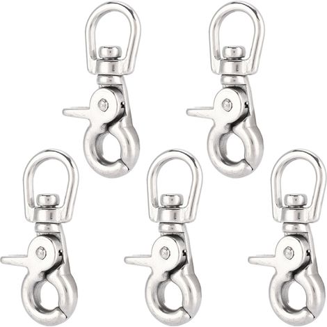 5 Pièces Crochets à Ressort en Acier Inoxydable Résistants pour Accessoires de Bateaux (1/5)