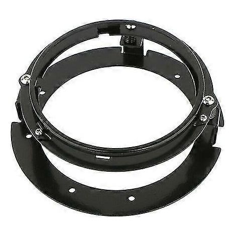 7-Zoll-LED-Scheinwerferhalterung für Harley-Davidson Touring Softail FLD Motorräder, runder Ring, Scheinwerferhalterung – Schwarz