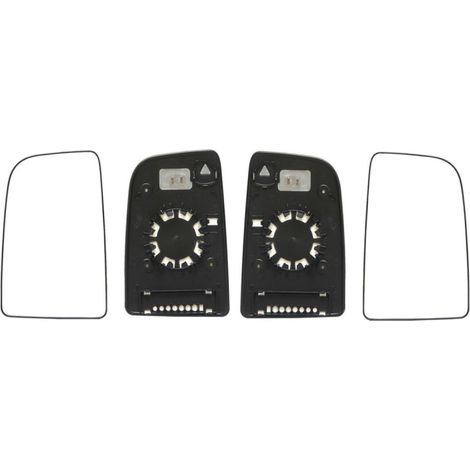 Spiegelglas-Set (links und rechts) für Außenspiegel, beheizt, mit runder Halterung, für Mercedes Sprinter W906 2006–2018