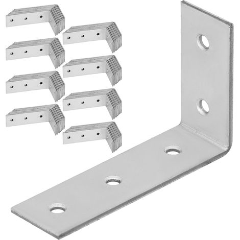 Ángulo de carpintero, conector de construcción, acero galvanizado, 50x80x25 mm, 100 unidades