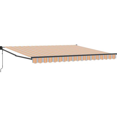 Retractable Awning Multicolour 400 x 300 cm vidaXL