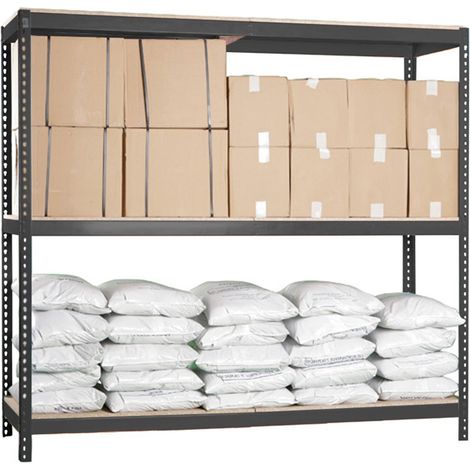 Simonrack Ecoforte Halb-Lade Gartenregal Anthrazit Holz (1/2)