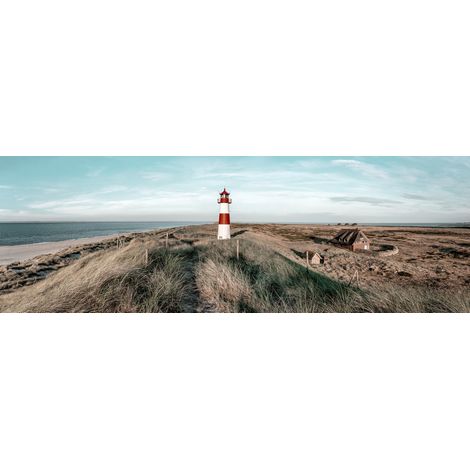 Tableau sur toile phare sur la colline 30x97 cm - Impression sur Toile Murale Décorative - Image imprimée en HD sur Toile - Toile sur Châssis en Bois FSC - Fabriqué en France (1/5)
