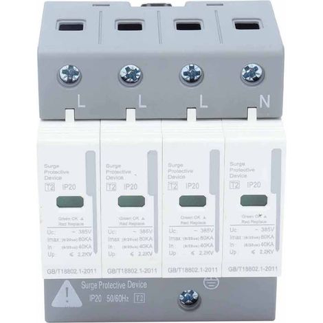 Dispositifs de protection contre les surtensions BERM, parafoudre domestique 4P 80KA SPD 2 niveaux BEMLY80 220V/380V (1/5)
