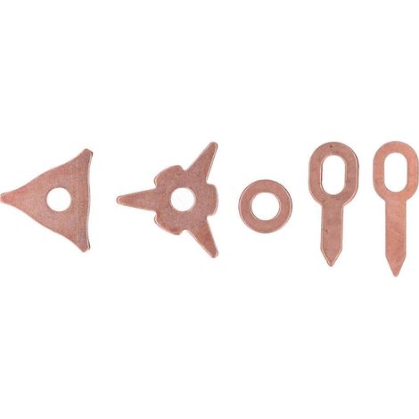 Kit de 25 anneaux de débosselage triangulaires et ronds pour carrosserie automobile, outil de réparation et de soudure. (1/2)