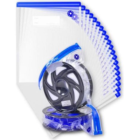 Kit de filaments sous vide (30 × 34 cm) 20 sacs – Réutilisables Protection contre la poussière et l'humidité Scelle tous les cannelures de filaments (PLA/ABS/TPU) (1/4)