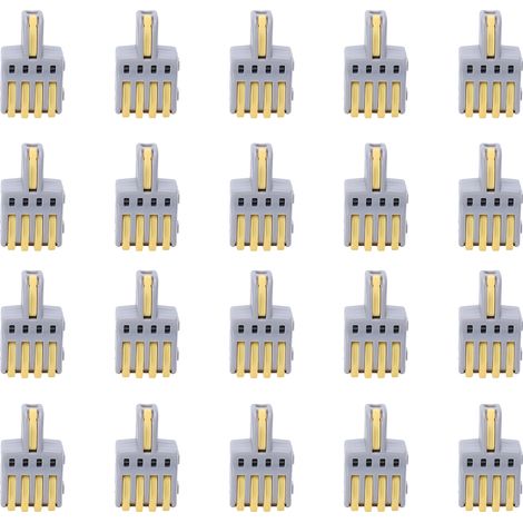 Connecteur filaire 1 entrée 4 sorties, bloc de jonction électrique 20 pièces, bornier poussoir jaune, répartiteur conducteur, pièces électriques. (1/5)