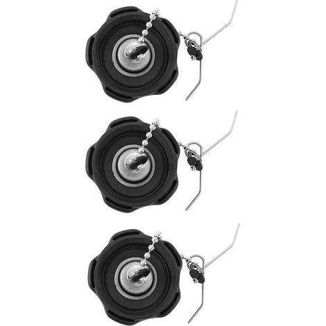 Tres tapones para el depósito de combustible, aptos para motores Hidia de dos tiempos de 4 hp, 3,5 hp y 6 hp, modelos 2.5F, 3.5F y 4F.