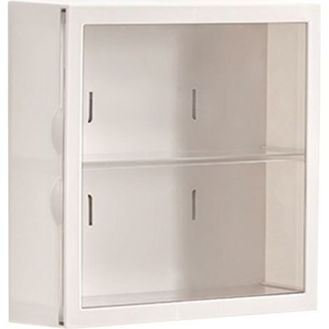 Vitrine murale blanche pour figurines surprises, rangement pour objets artisanaux, boîte de rangement anti-poussière pour poupées et jouets. (1/5)