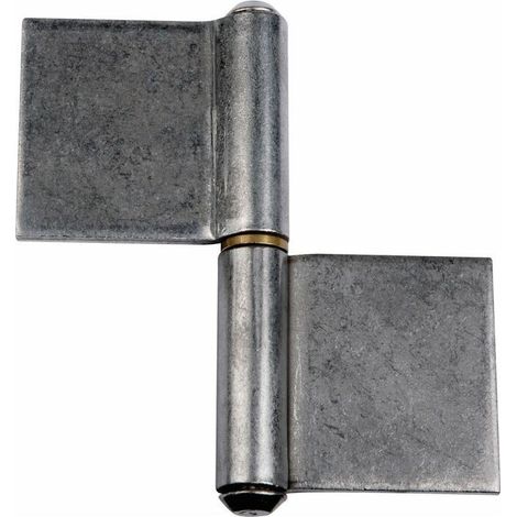 Monin – Paumelle de grille lames centrées 60mm – Acier – Hauteur 61.6mm – Type de fixation à souder – Pour portes en bois dur (1/2)