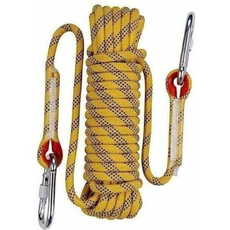 LaBlanc - Corde d'escalade d'extérieur,Corde Haute résistance de 12 mm de diamètre,Corde de sécurité tressée en Nylon Longueur 30 m,pour la randonnée, Les Accessoires de Sport et Le Camping