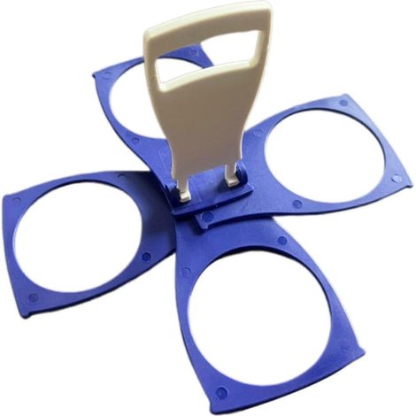 Zusammenklappbarer Becherhalter für Getränke zum Mitnehmen (Kaffee, Bier, Pint) – 1 Stück – Blau