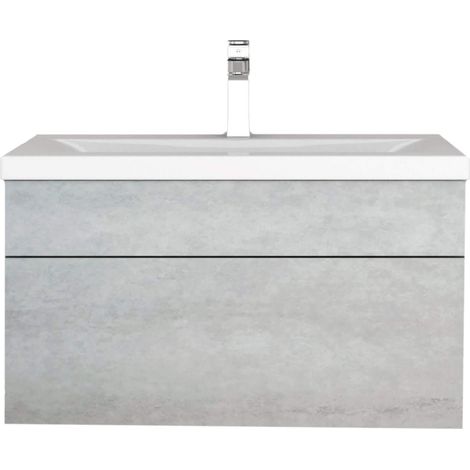 HOME DELUXE - Conjunto completo de muebles de baño WANGEROOGE Color: Gris, Talla: S