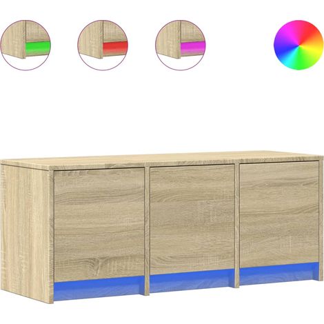Maison Exclusive - TV-Schrank LED Sonoma-Eiche 97x34x40 cm Holzwe